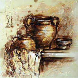 Textured Utensils oil painting